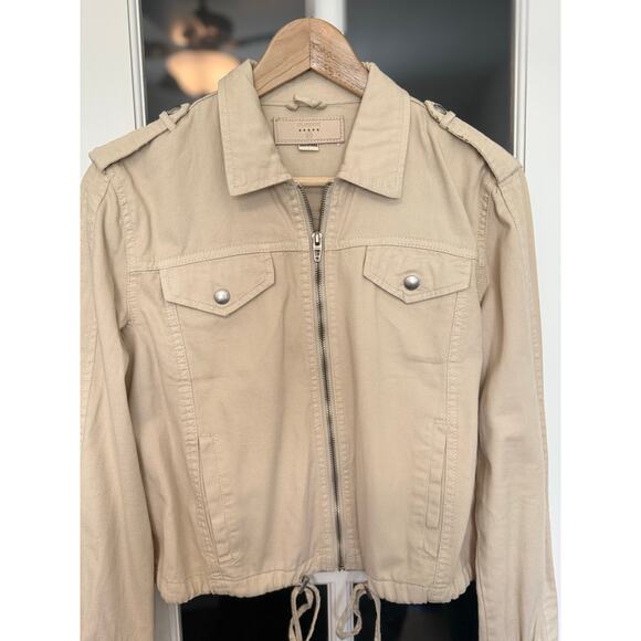 BlankNYC cropped Full Zip Twill Utility Jacket XS - Picture 2 of 13